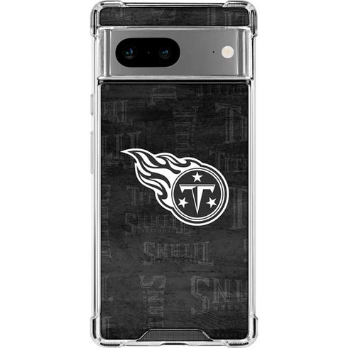 NFL Tennessee Titans Black & White Google Pixel 7a Clear Case